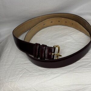 Vintage Eaton rich mahogany Dark Brown Belt